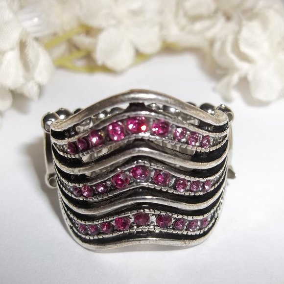 Fashion Jewelry | Jewelry | Adjustable Ring Woman Pink Sparkly ...